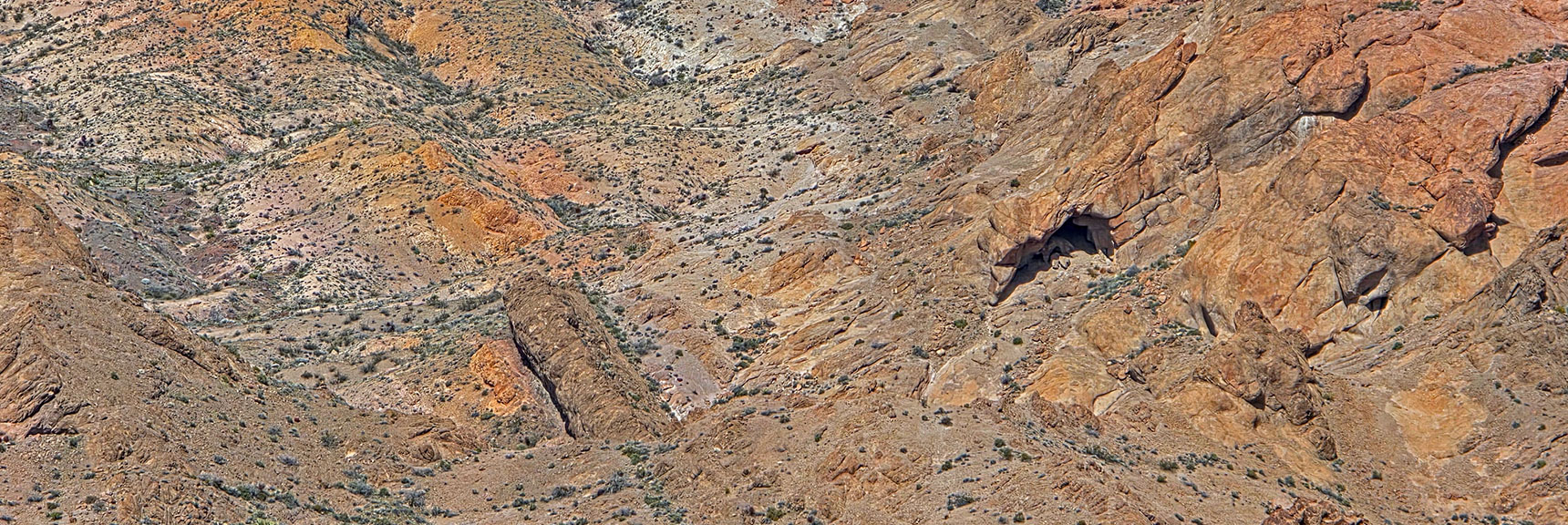 That Cave Arch is My Target, Visible Below. | Nelson Benchmark | Eldorado Wilderness, Nevada