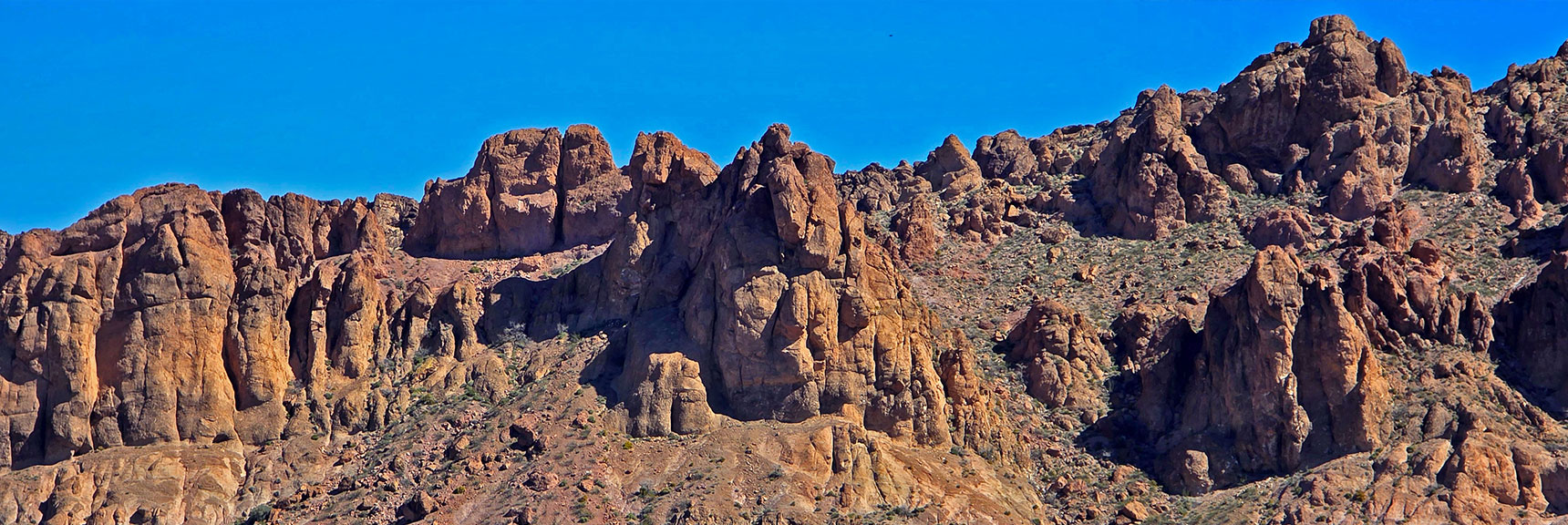Northern Summit Approach from the West | Mt Stocker and Mt Stalker | Eldorado Wilderness, Nevada