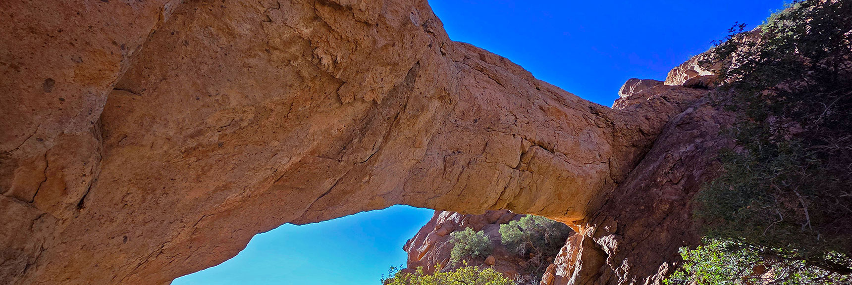 It's Possible to Climb onto the Arch. But Choose Your Ascent Point Carefully. | Murl Emery Arch | Eldorado Wilderness, Nevada