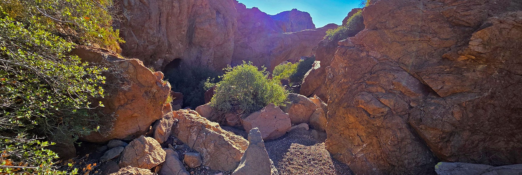 First View of the Arch Ahead! | Murl Emery Arch | Eldorado Wilderness, Nevada
