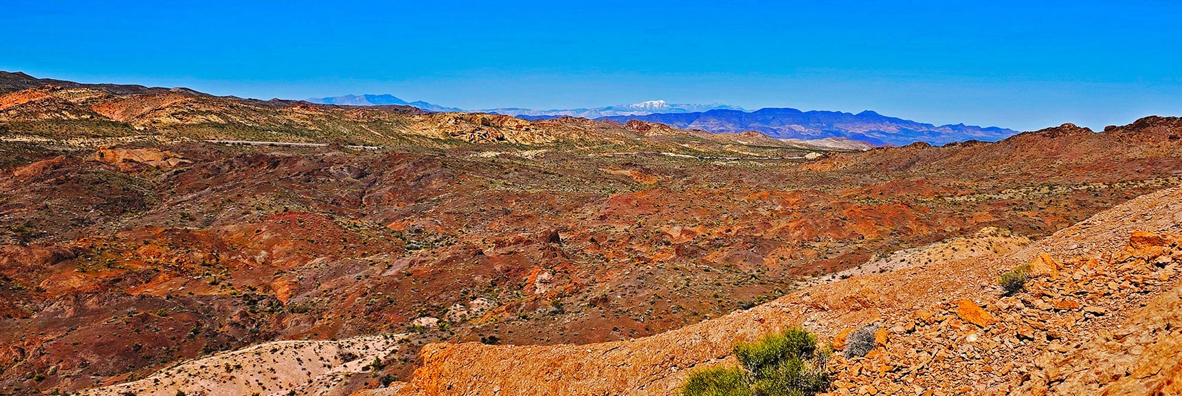 Potosi Mt, Charleston & N McCullough Wilderness from Rabbit Hole Exit. | Murl Emery Arch | Eldorado Wilderness, Nevada