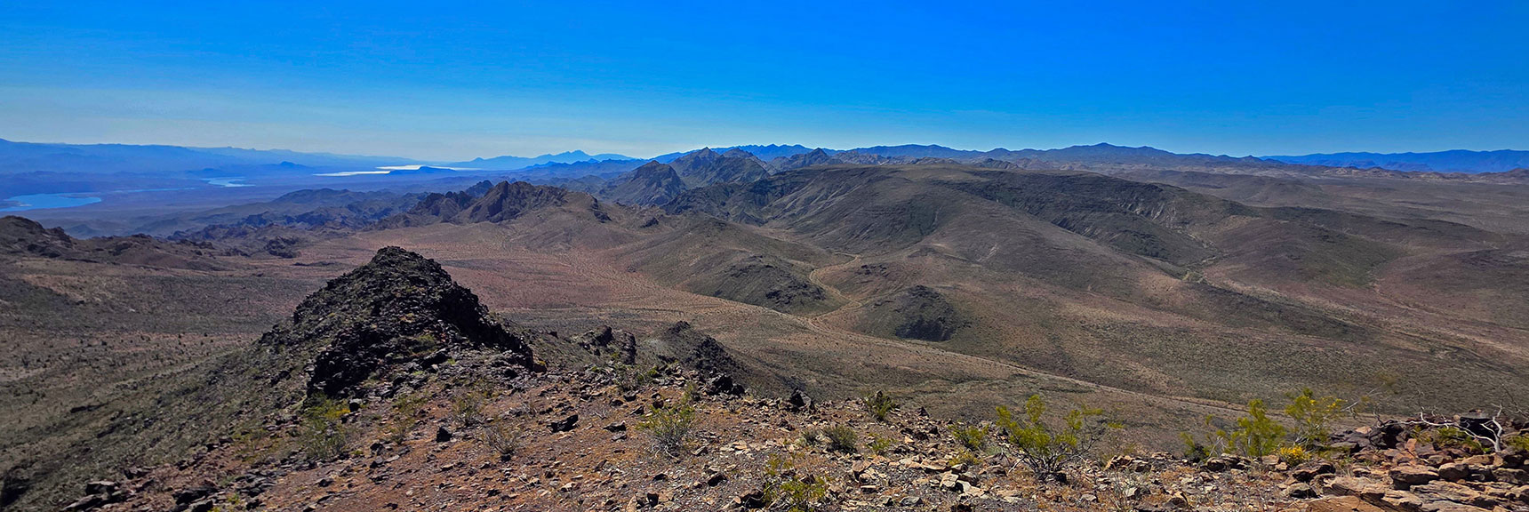 View Across S Descent Slope Reveals S Eldorado Wilderness | Pilot Cone | Pilot Mesa | Peeper Benchmark | Eldorado Wilderness, Nevada