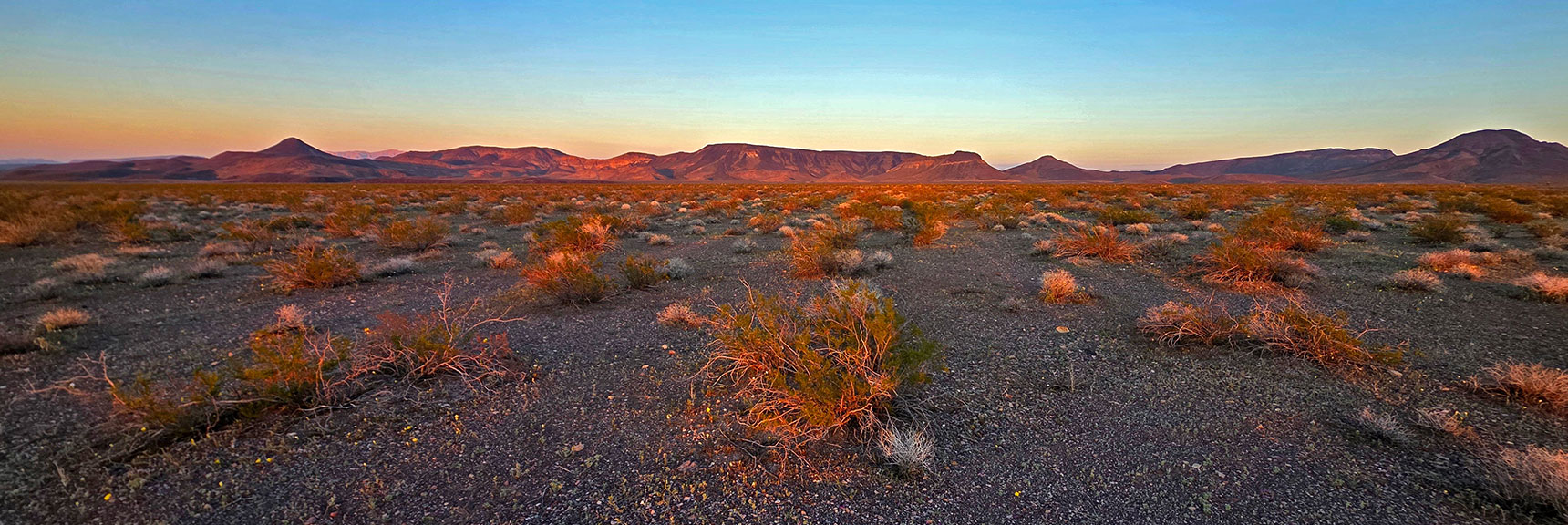 Sunset View from Start Point Lights Entire Adventure Route! | Pilot Cone | Pilot Mesa | Peeper Benchmark | Eldorado Wilderness, Nevada