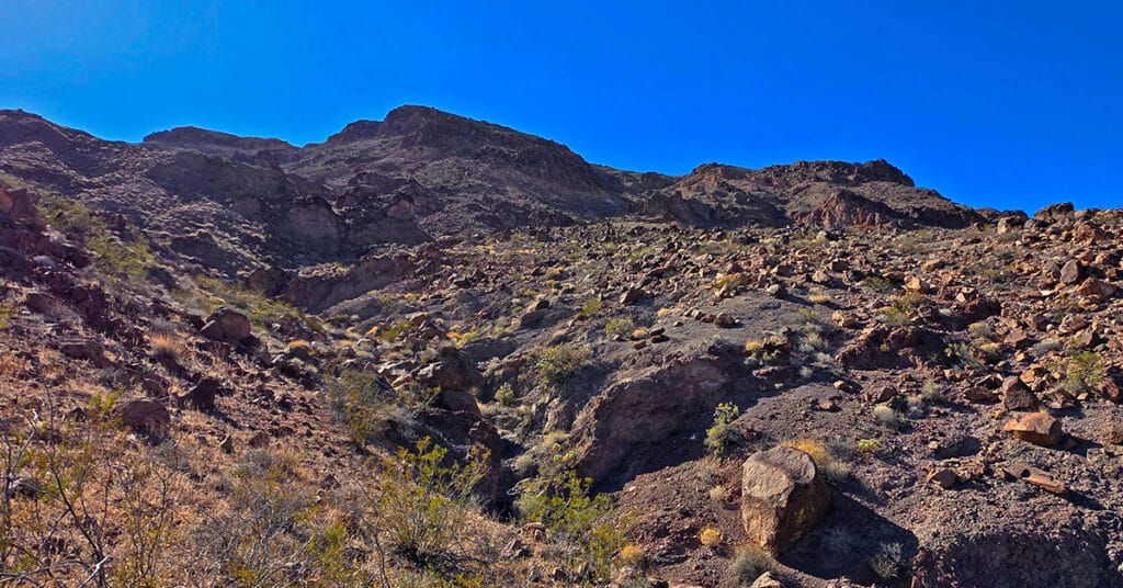Forlorn Hope Peak South and Peak 2720 West, Eldorado Wilderness, Nevada