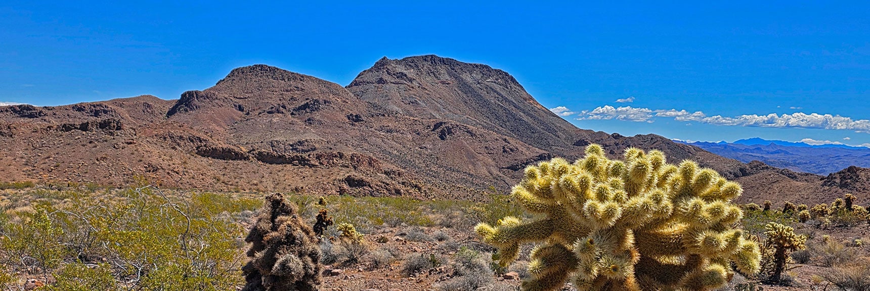 Closing in on Peak 2720. Will Ascend Intervening West Ridge | Forlorn Hope Peak South and Peak 2720 West, Eldorado Wilderness, Nevada