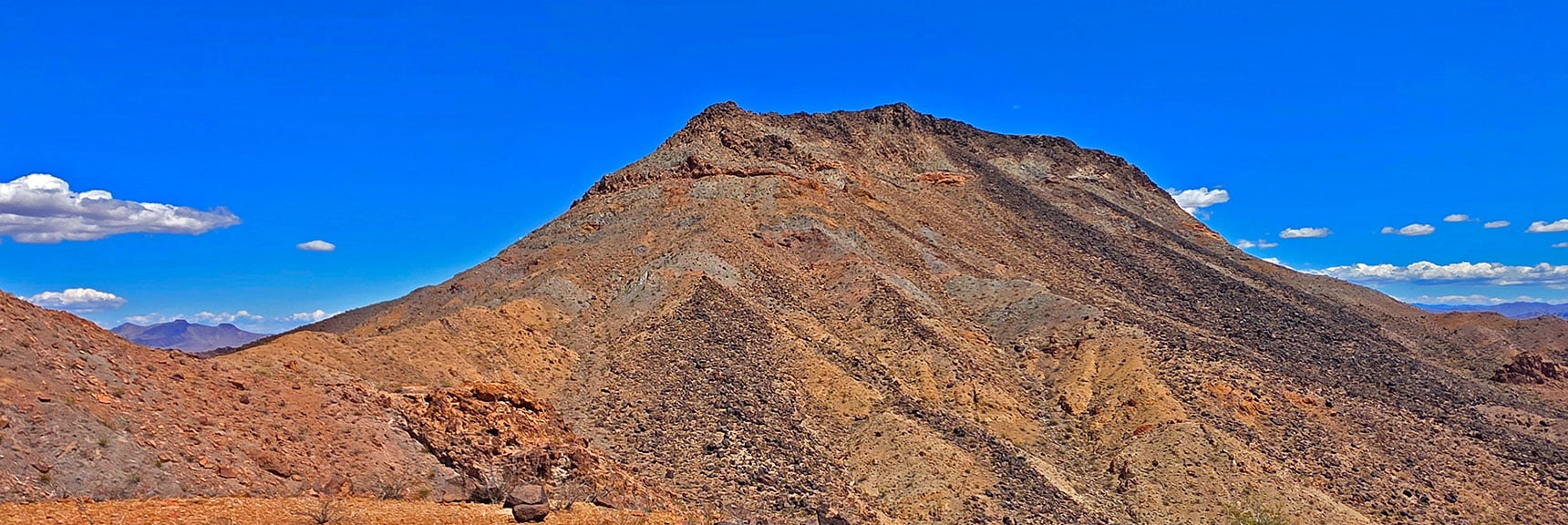 Opportunity to Study Peak 2720 Summit Approaches. Left Edge Looks Hopeful | Forlorn Hope Peak South and Peak 2720 West, Eldorado Wilderness, Nevada