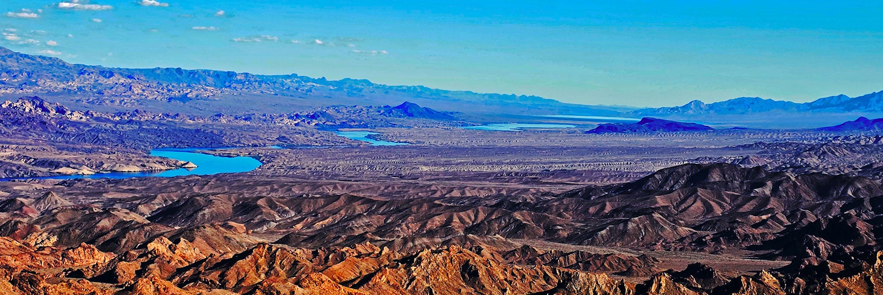 Expansive Views Down Colorado River to Lake Mohave from Ridge | Forlorn Hope Peak South and Peak 2720 West, Eldorado Wilderness, Nevada