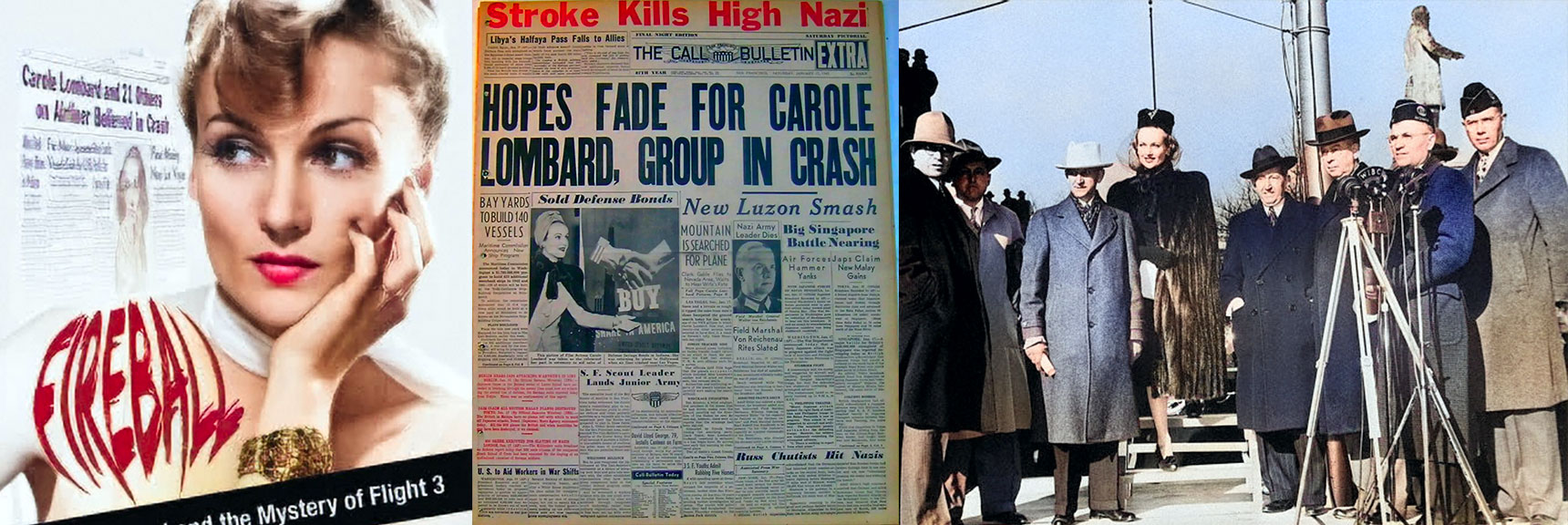Carole Lombard Raised $2 Million for the War Effort. Newspaper Articles. | Carole Lombard Plane Crash Site | Potosi Mountain, Nevada