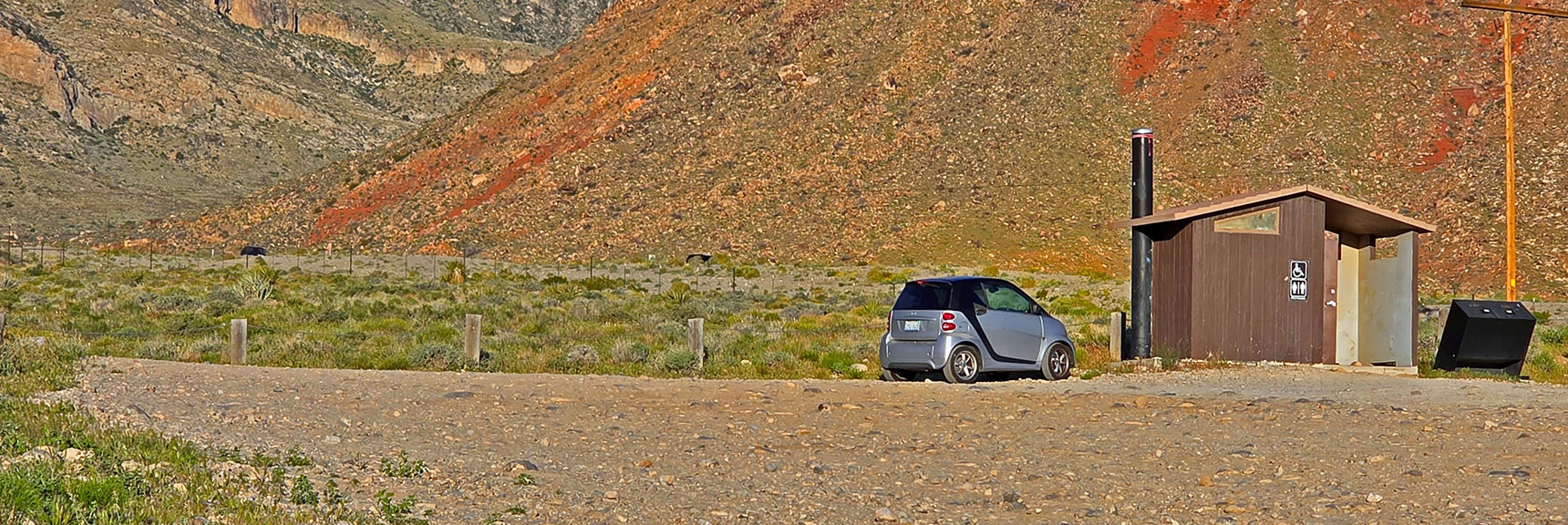 The Beast Parked at Cottonwood Valley Road Trailhead on Hwy 160. | Carole Lombard Plane Crash Site | Potosi Mountain, Nevada