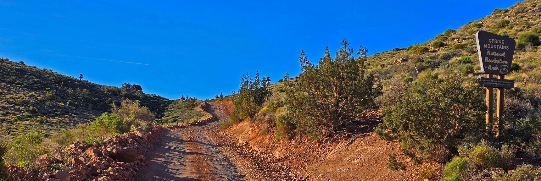 Turn Right at Cottonwood Valley Road Pass (high point) onto Cottonwood Road West. | Carole Lombard Plane Crash Site | Potosi Mountain, Nevada