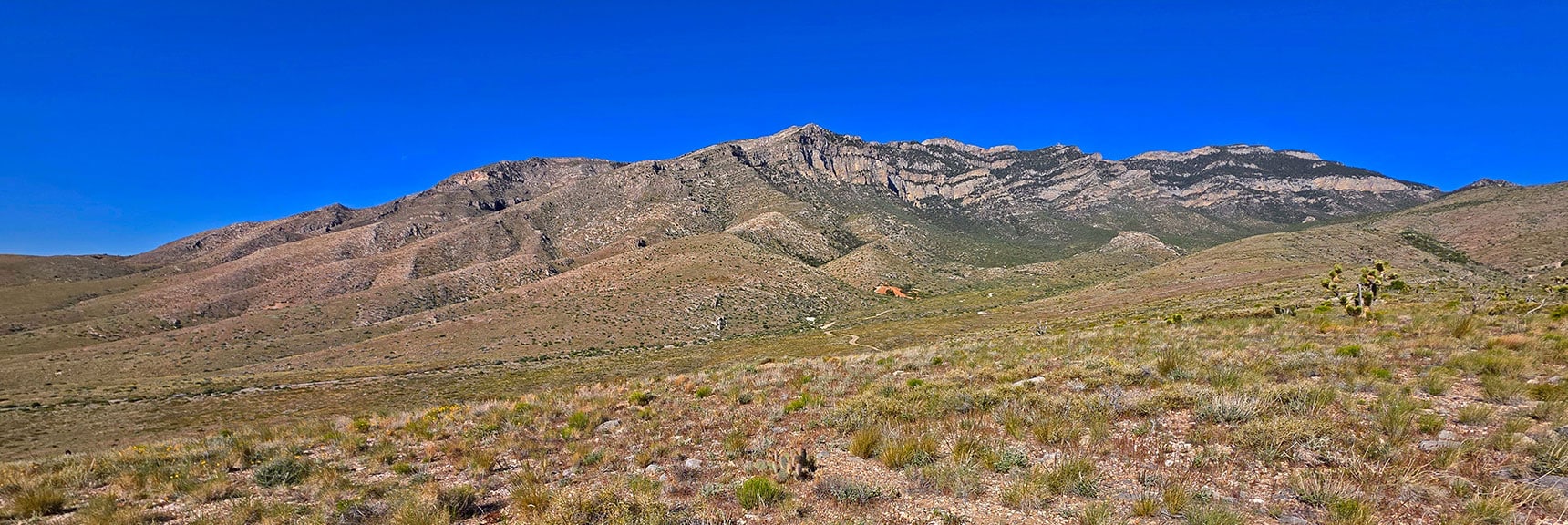 Initial High Point Provides Great View of Crash Site Area South of Middle Towers. | Carole Lombard Plane Crash Site | Potosi Mountain, Nevada