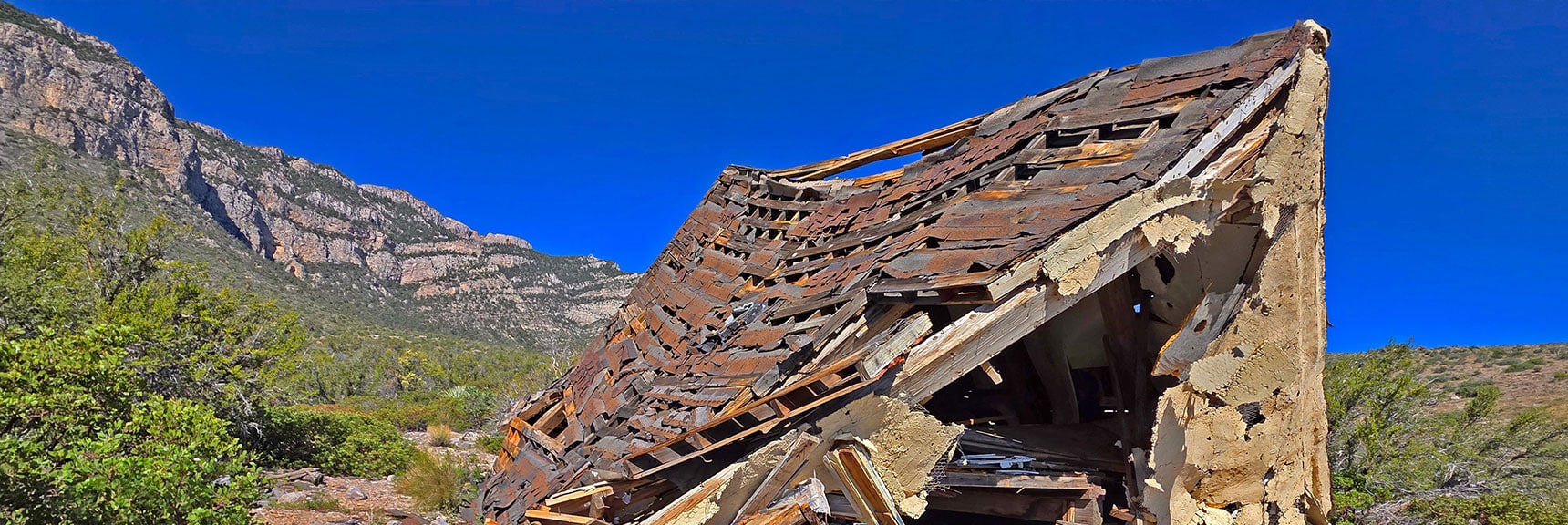 This Cabin: Historic Mining Claim Office Built in the 1980s. | Carole Lombard Plane Crash Site | Potosi Mountain, Nevada