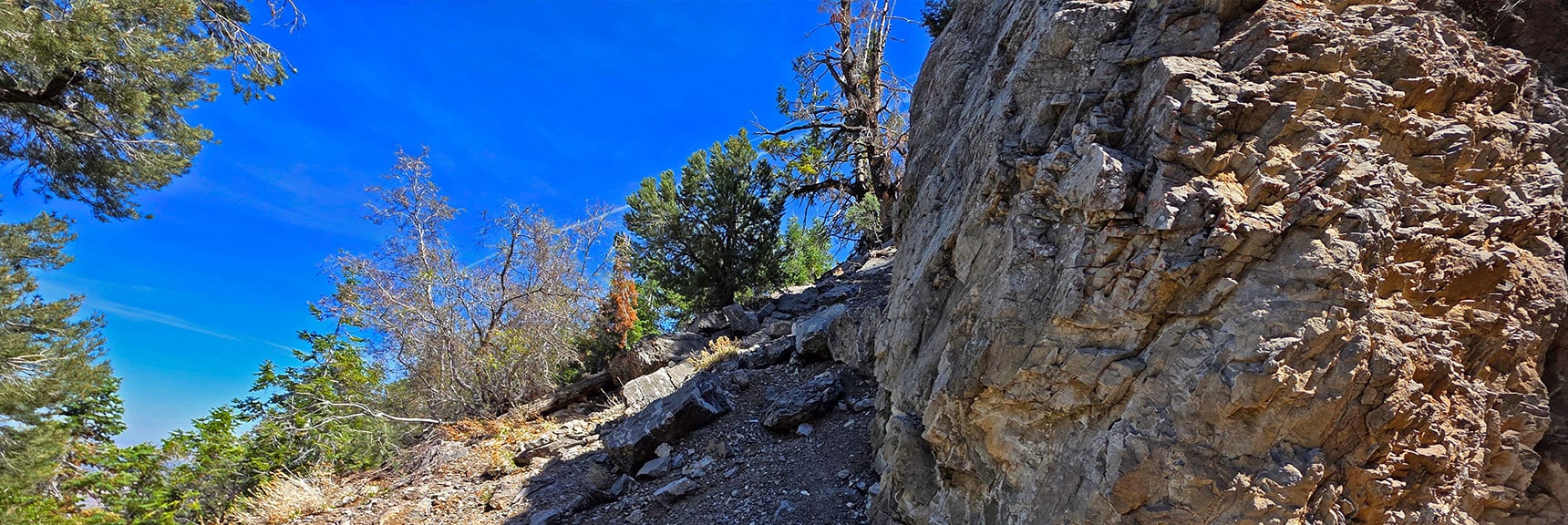 Incline Decreases Near Ridgeline Summit Just Ahead. | Carole Lombard Plane Crash Site | Potosi Mountain, Nevada