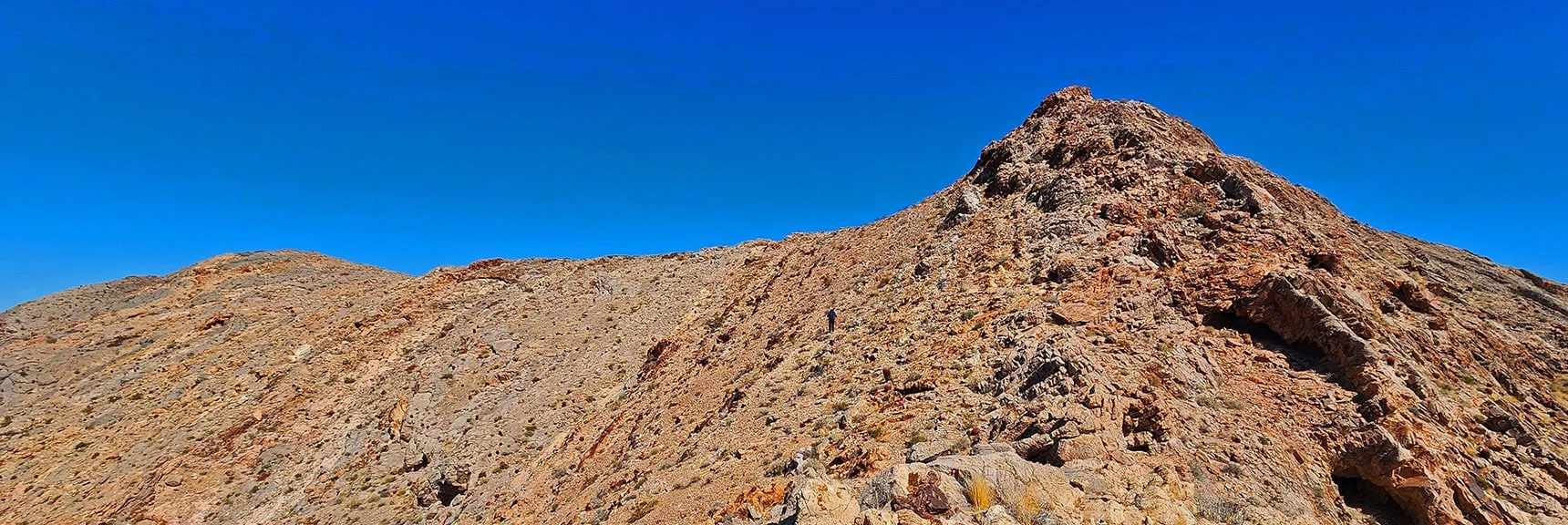 Ascend Ridge to Right Toward 1st Southern High Point | Sunrise Mountain Near Lake Mead National Recreation Area | Las Vegas Metro & Surrounding Areas, Nevada