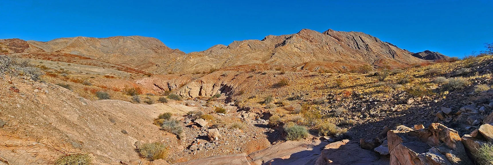 First Full View of Sunrise Mountain After Topping Initial Saddle on Route | Sunrise Mountain Near Lake Mead National Recreation Area | Las Vegas Metro & Surrounding Areas, Nevada
