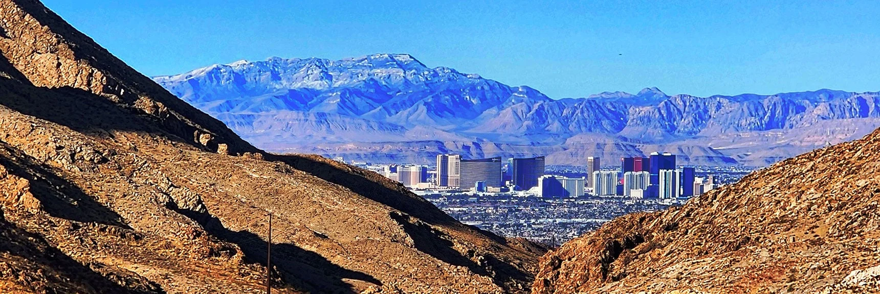 View Down Lake Mead Blvd to Vegas Strip | Sunrise Mountain Near Lake Mead National Recreation Area | Las Vegas Metro & Surrounding Areas, Nevada