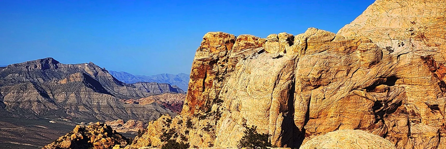 That Long Vertical Crack in the Sandstone is the Approach to Bridge Mt. Arch! | Bridge Mountain | Rainbow Mountain Wilderness, Nevada