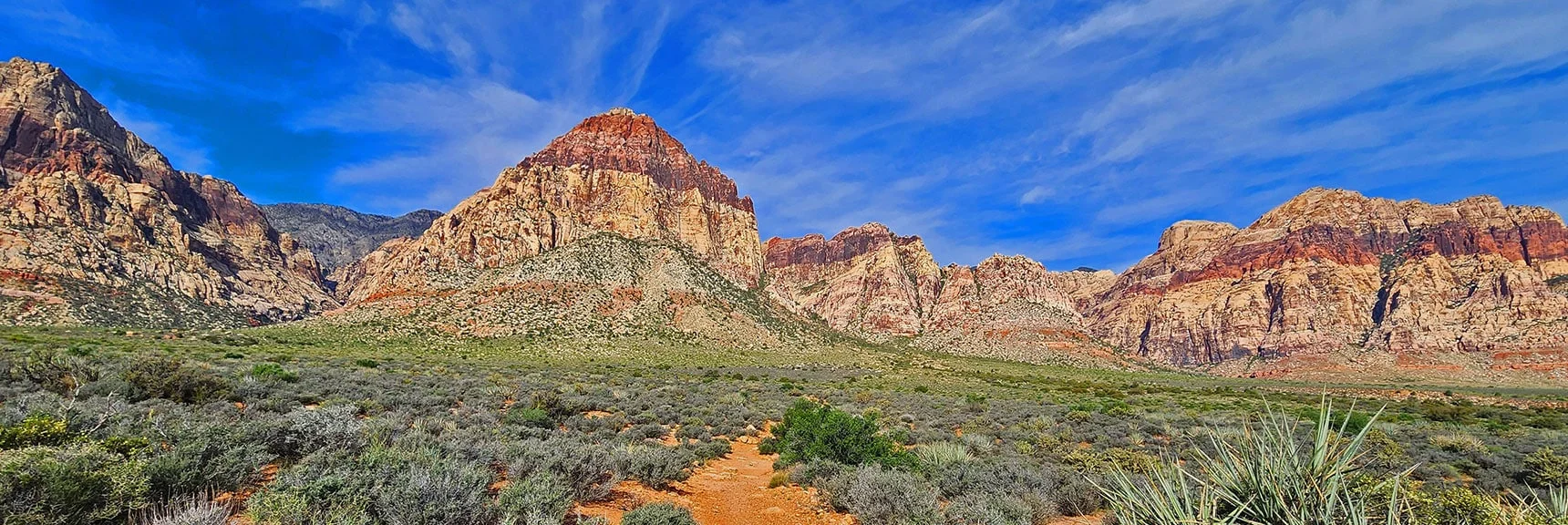 Heading Up the Arnight Trail Toward Juniper Peak (between the 2 larger peaks). | Juniper Peak Summit | Rainbow Mountain Wilderness, Nevada