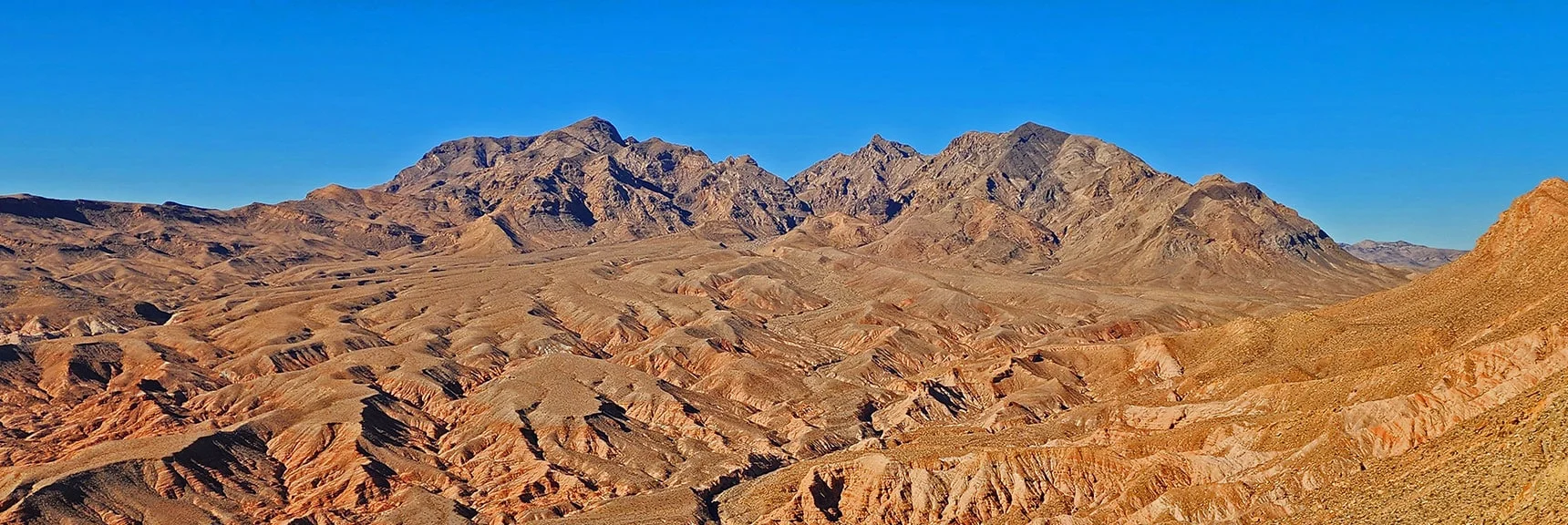 Enlarged View of Muddy Mts. High Points. Highest Point to Left. | Anniversary Ridge | Muddy Mountains Wilderness, Nevada