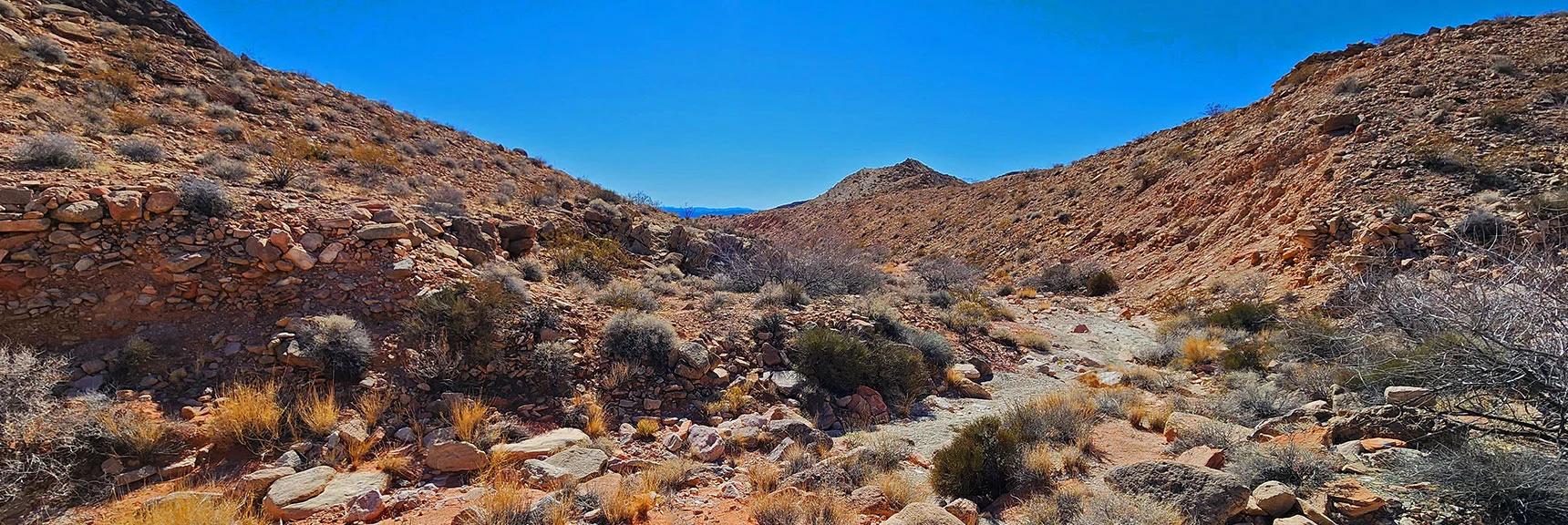 View Down Wash You've Been Ascending. | Anniversary Ridge | Muddy Mountains Wilderness, Nevada
