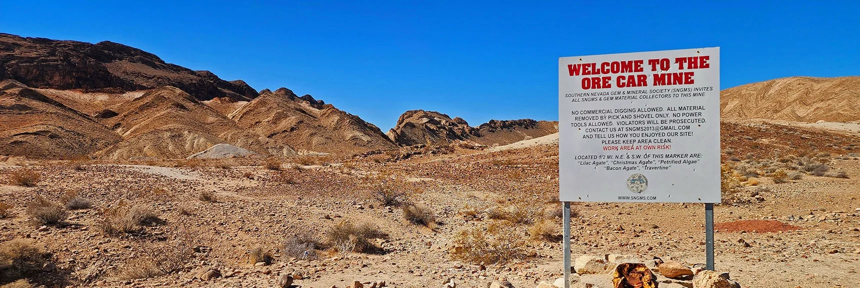 Shortly Before or at This Sign Veer Right off the Road Toward the Ridgelines | Anniversary Ridge | Muddy Mountains Wilderness, Nevada