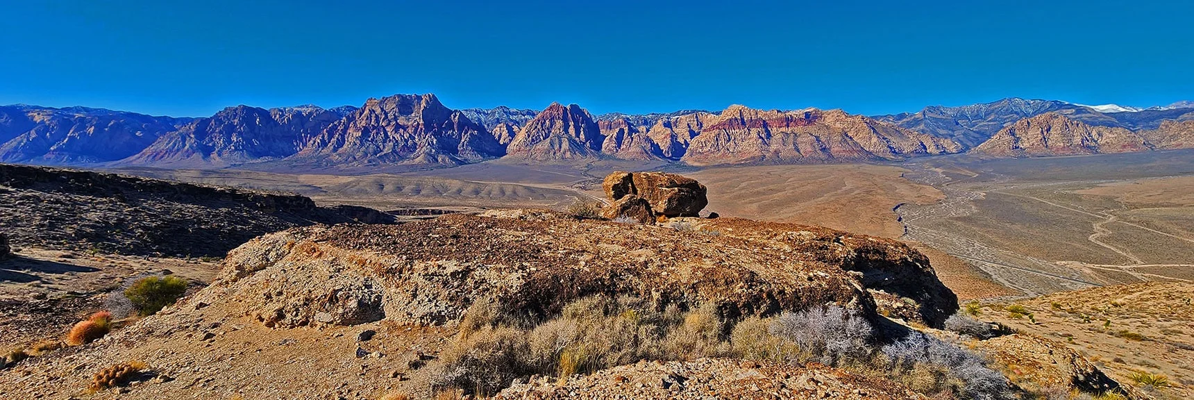 View from Blue Diamond Hill High Eastern Ridgeline Toward Red Rock Canyon | Eastern Outer Circuit | Blue Diamond Hill | Red Rock Canyon, Nevada