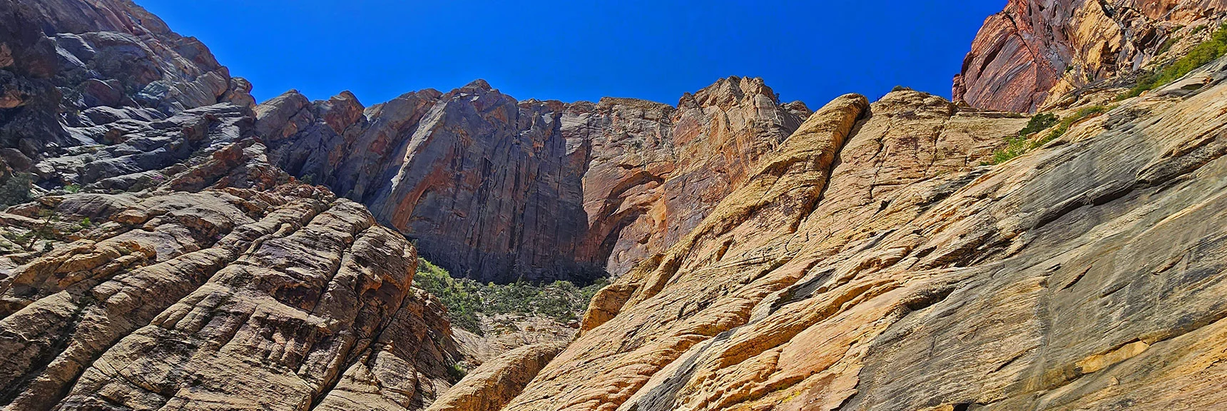 View Over to Rainbow Wall from Near Base of Brownstone Wall | Juniper Peak Summit | Rainbow Mountain Wilderness, Nevada | David Smith, LasVegasAreaTrails.com