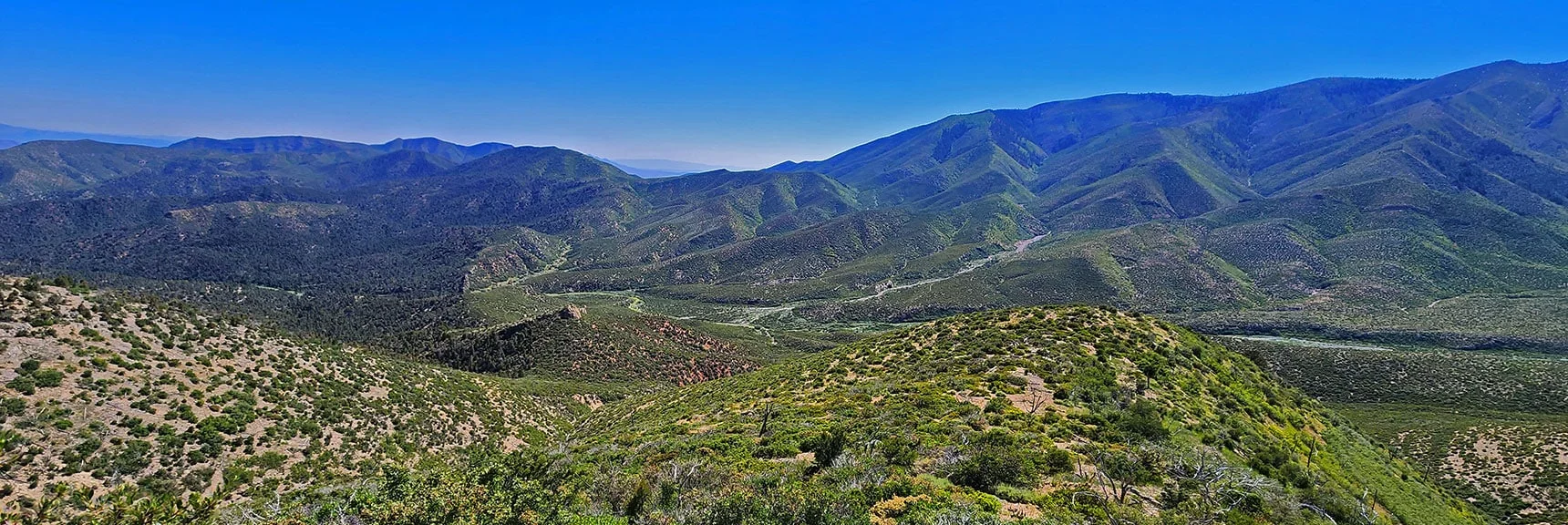 Handy Peak Below? Not Sure. Shafer Loop and Griffith Shadow Loop on West Side of Canyon Below. | Wilson Ridge Lovell Canyon Loop | Lovell Canyon, Nevada