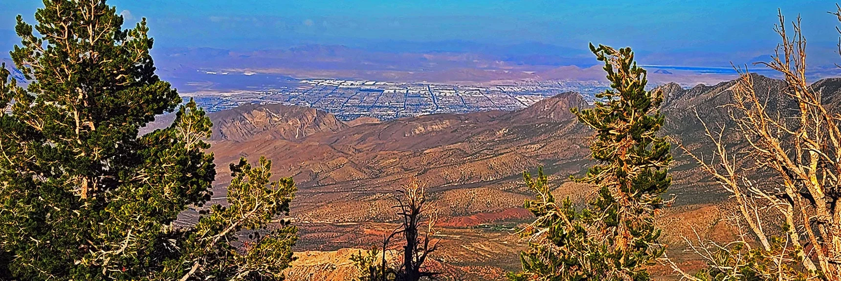 Evening Lights Begin to Appear in Vegas Valley | Wilson Ridge / Sexton Ridge Circuit | Lovell Canyon, Nevada