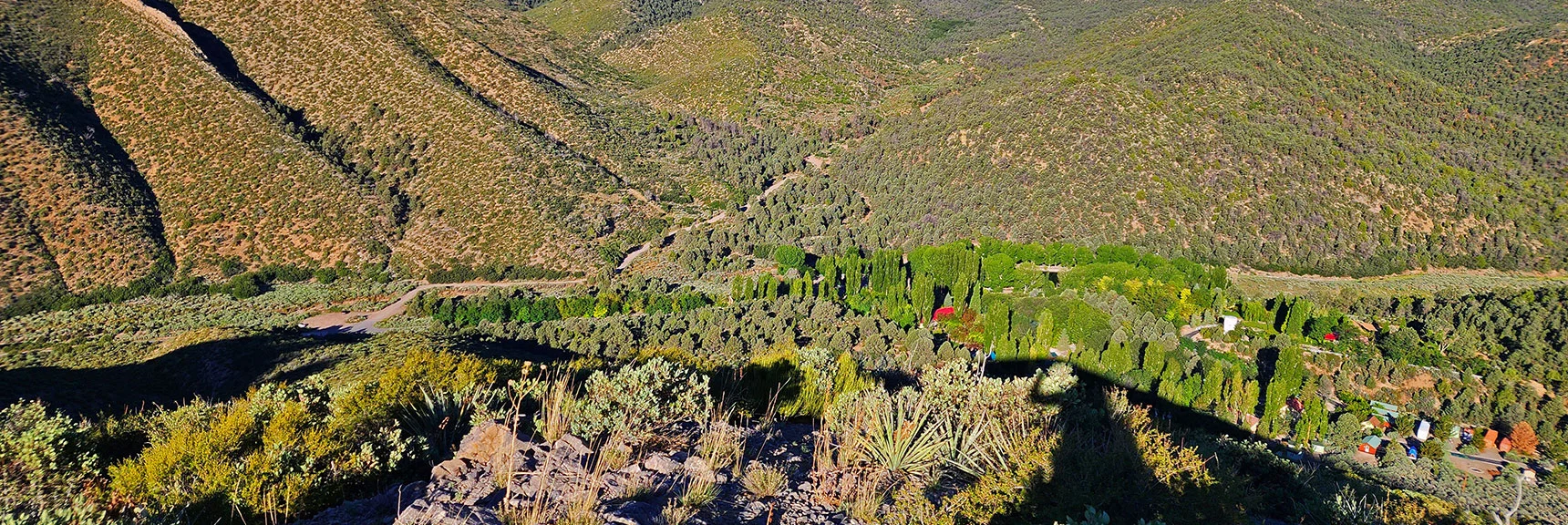Torino Ranch & Lovell Summit Rd. from First High Point on Approach Ridge | Wilson Ridge Lower Loop | Lovell Canyon, Nevada