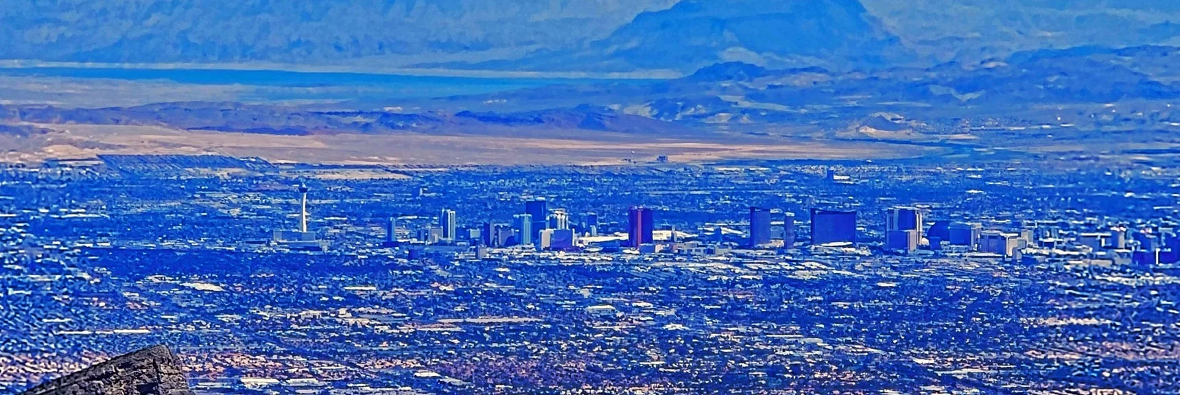 North End of Las Vegas Strip. | Wilson Ridge Lower Loop | Lovell Canyon, Nevada