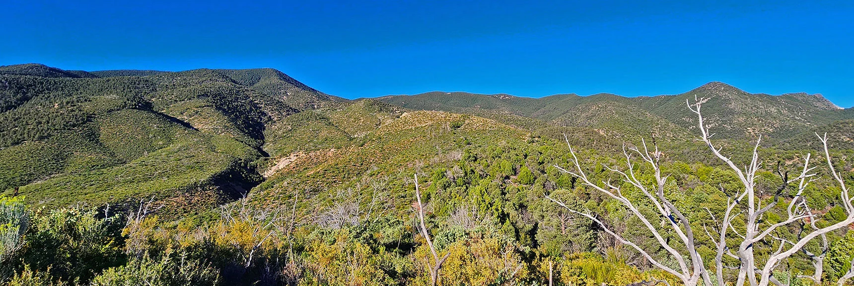 Review of Wilson Ridgeline Covered Today from Southern High Point to Hill to the Right. | Wilson Ridge Lower Loop | Lovell Canyon, Nevada