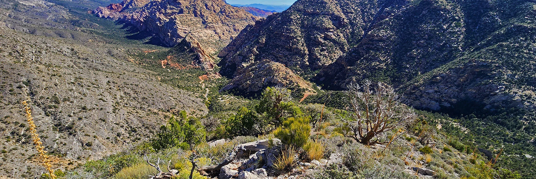 Switchback Stretch on Rocky Gap Road at Ridgeline Base | Switchback Spring Ridge | Red Rock Canyon, Nevada