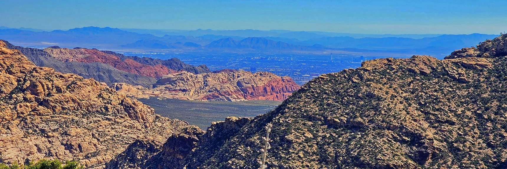 Rainbow Mts. North Ridgeline, Calico Hills, Las Vegas Valley from Switchback Spring Ridge | Switchback Spring Ridge | Red Rock Canyon, Nevada