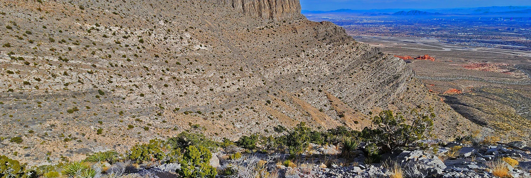 Far Side of Main Gully Very Steep, Difficult Summit Route. | Damsel Peak Southeastern Slope | Calico & Brownstone Basins, Nevada