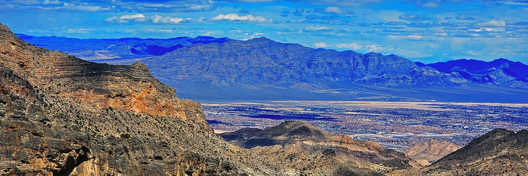 Gass Peak. Note Vegas County Gun Range Just Below. Upper End of Decatur Blvd. | Damsel Peak Loop | Gateway Peak | Brownstone Basin, Nevada