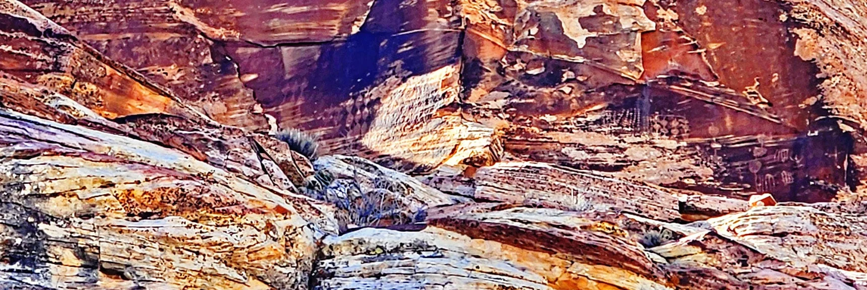Look Carefully to See Cool Unique Vertical Designs | Brownstone Trail | Calico Basin | Brownstone Basin | La Madre Mountains Wilderness, Nevada