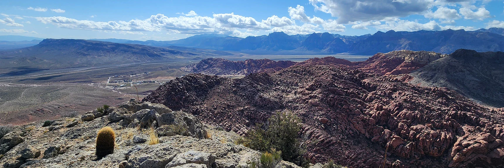 Gateway Canyon Immediately Below, Then Kraft Mt. and Calico Basin. | Gray Cap Ridge Southeast Summit | La Madre Mountains Wilderness, Nevada