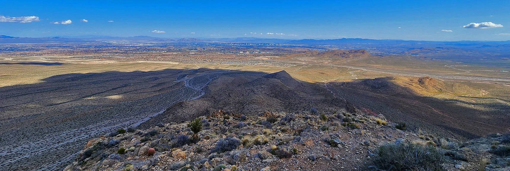 Returning Down Gray Cap Ridge. | Gray Cap Ridge Southeast Summit | La Madre Mountains Wilderness, Nevada