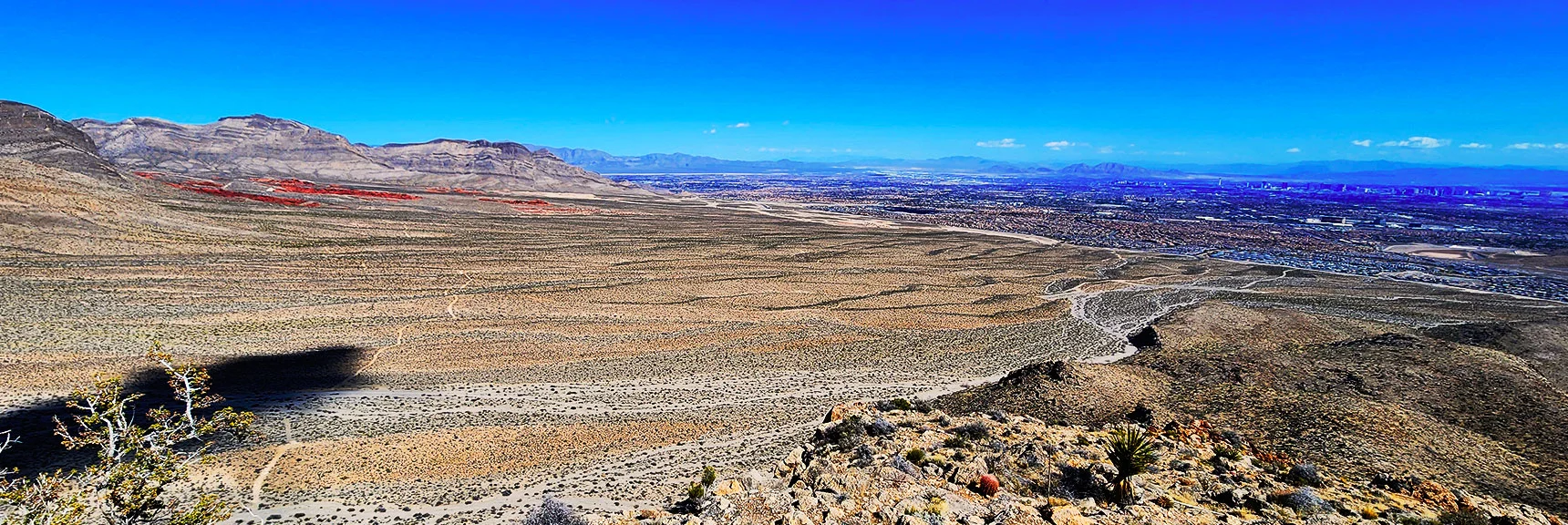 Another View of Brownstone Basin Below. | Gray Cap Ridge Southeast Summit | La Madre Mountains Wilderness, Nevada