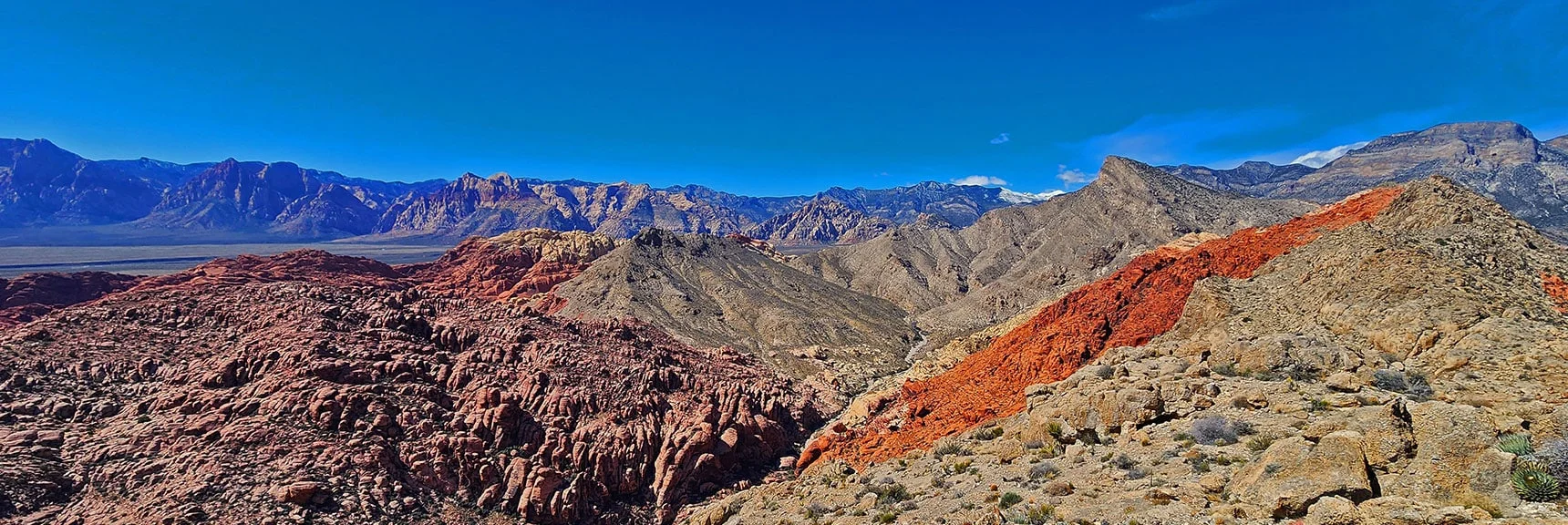 NW View Takes in Turtlehead Peak, Rainbow Mts, Kraft Mt. and More. | Gray Cap Ridge / Brownstone Basin Loop | La Madre Mountains Wilderness, Nevada