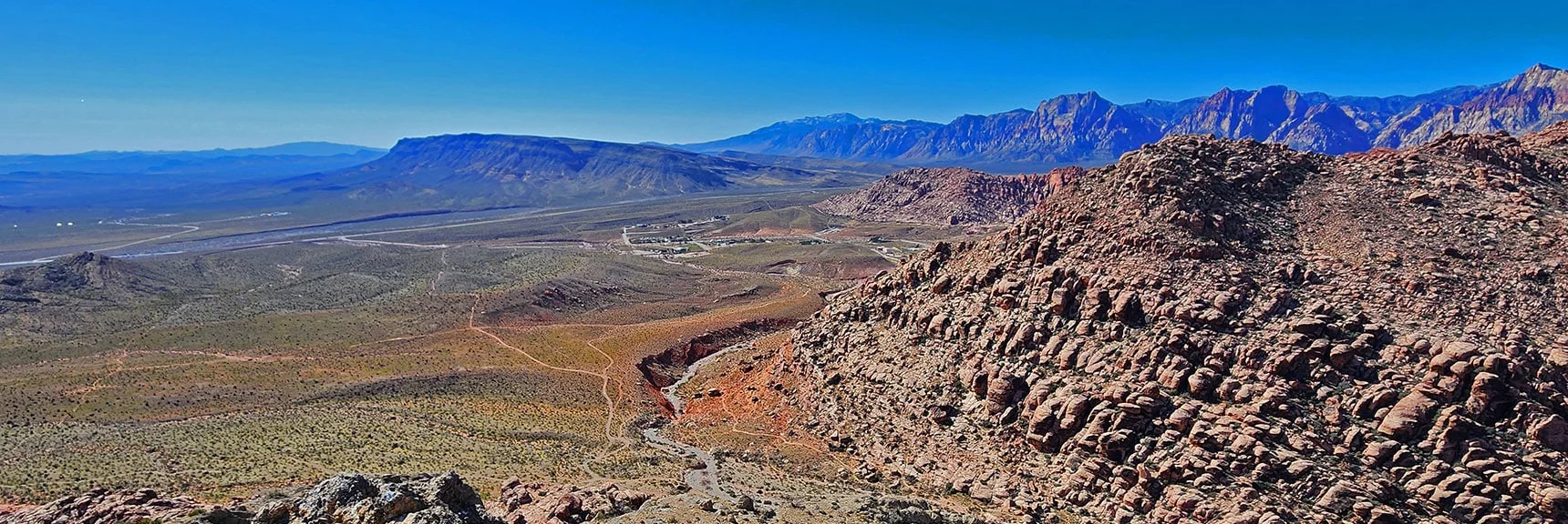 Increasingly Expansive View from Last High Point Before Summit. | Gray Cap Ridge / Brownstone Basin Loop | La Madre Mountains Wilderness, Nevada