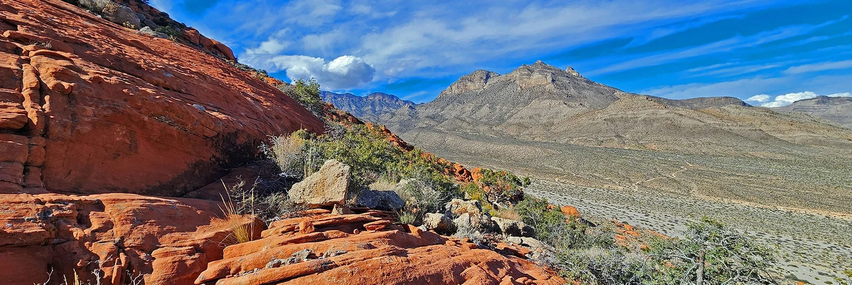 Will Land in Brownstone Basin Just Southeast of Damsel Peak. | Gray Cap Ridge / Brownstone Basin Loop | La Madre Mountains Wilderness, Nevada