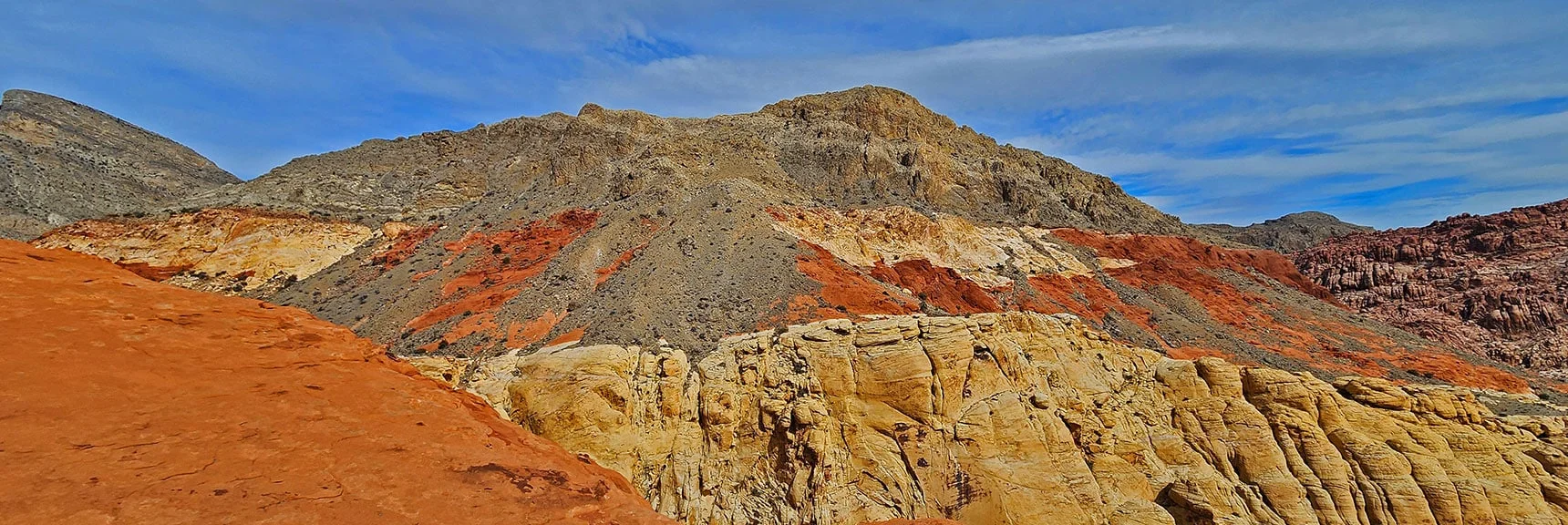 This Route Runs Parallel Above Ash Canyon. New Peak on Canyon's East Side. | Red Cap Peak Summit | Red Rock Canyon NCA, Nevada