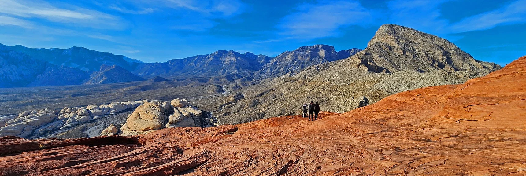 Descend North Slope from Summit | Red Cap Peak Summit | Red Rock Canyon NCA, Nevada