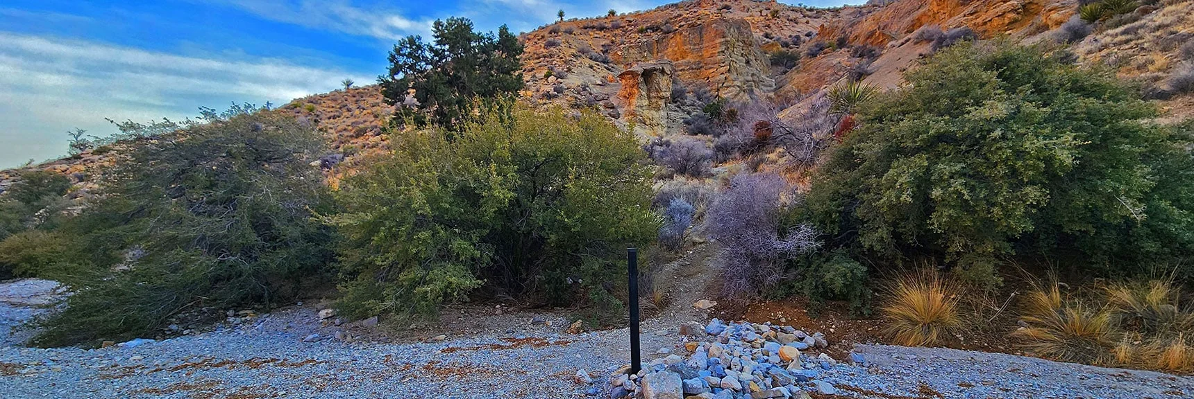 Watch for Right Branching Pathway Up Pink Goblin Pass, Then Down to Calico Basin. | Red Cap Peak Summit | Red Rock Canyon NCA, Nevada