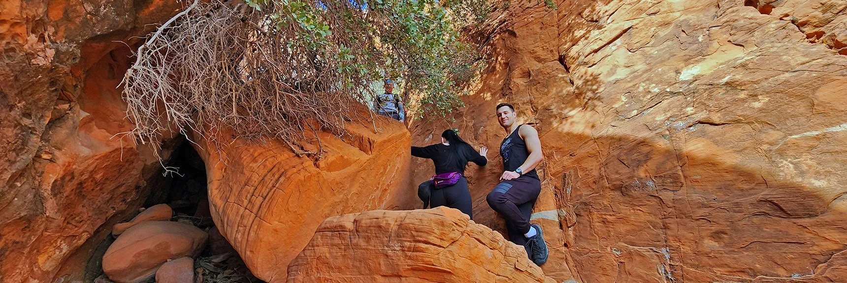 Let the Rock Scrambling Begin! It's Hard to Give Specific Direction. Just Stay in Slot! | Red Cap Peak Summit | Red Rock Canyon NCA, Nevada