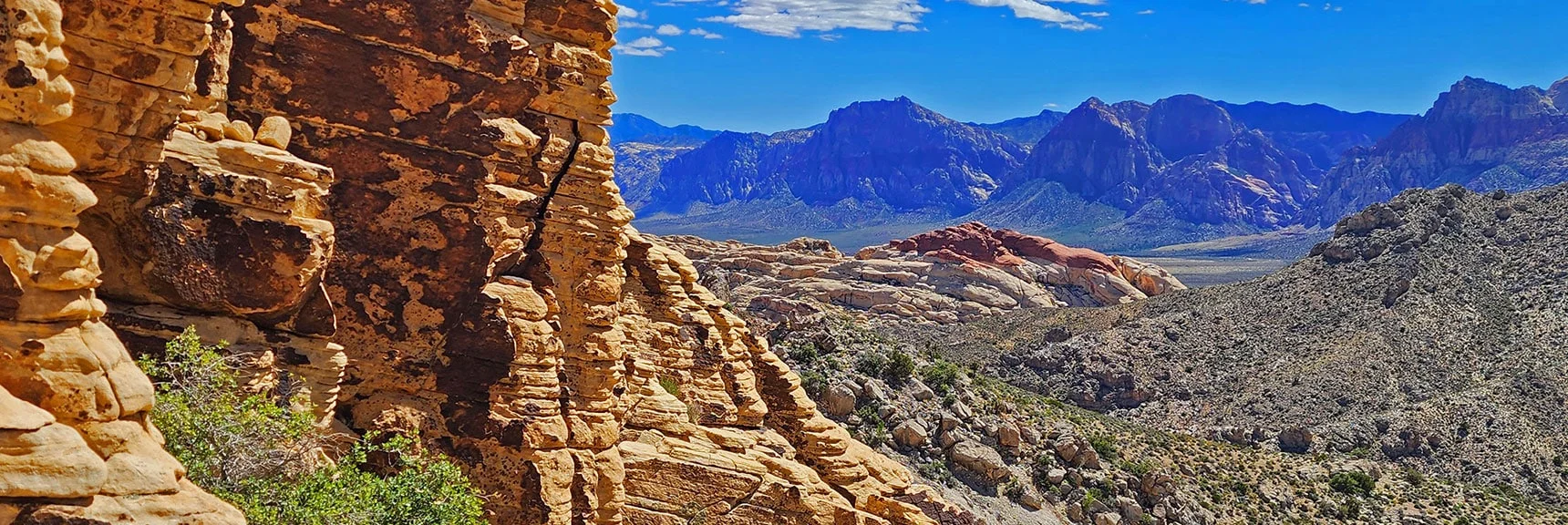 Rainbow Mts. and Calico Hills in View Across Red Rock Canyon | Gateway Canyon, Gray Cap Ridge, Brownstone Basin | Calico & Brownstone Basins, Nevada