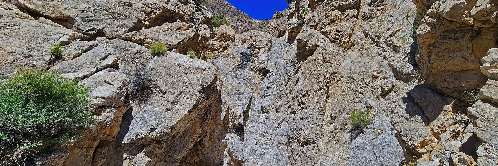 Limestone Dry Fall Barriers Become More Imposing. There's Always a Bypass. | Gateway Canyon, Gray Cap Ridge, Brownstone Basin | Calico & Brownstone Basins, Nevada