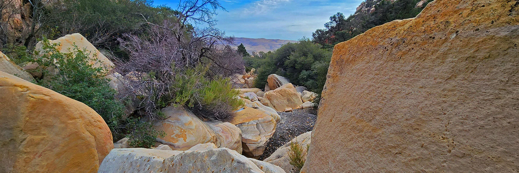 Approaching Oak Creek Canyon's Lower Opening. | Rainbow Mt via Pine Creek & Oak Creek Canyons, Nevada